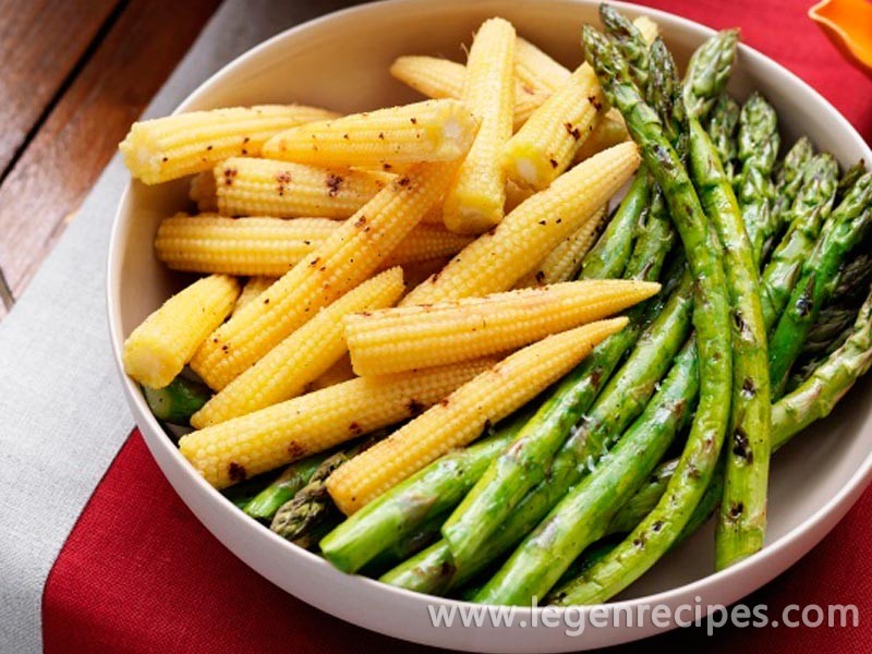 Asparagus and corn