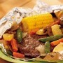 Burger and Veggie Foil Packets