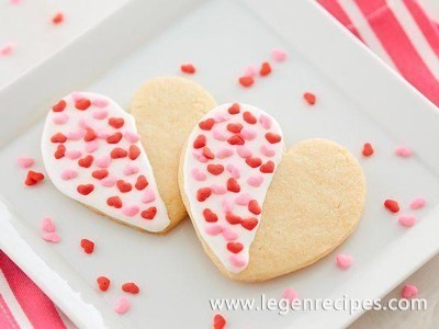 Dipped Heart Sugar Cookies