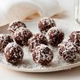 Healthy cacao, coconut and date balls