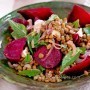 Lentils with roasted beetroot and goat’s cheese
