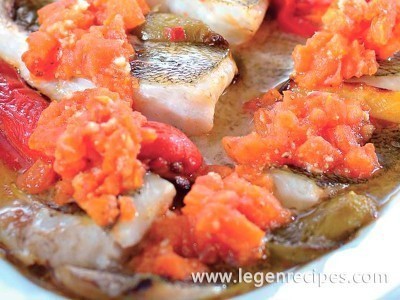 Pike perch fillet with sweet pepper