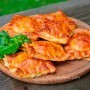 Puff envelopes with spinach