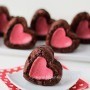 Raspberry Cheesecake Stuffed Brownie Hearts