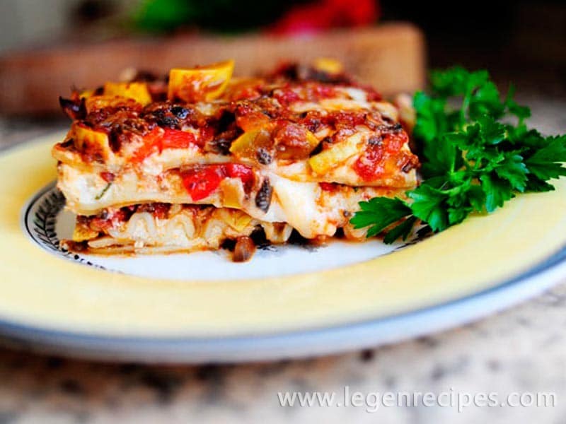 Tasty and simple vegetable lasagna