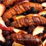Bacon-Wrapped Sausage With Apples Recipe