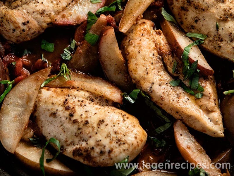 Chicken With Balsamic Pears Recipe