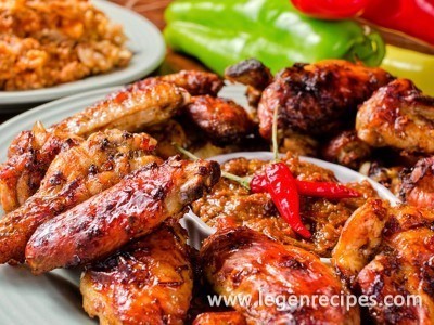 Chicken wings in the oven with honey-soy sauce