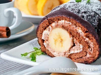 Chocolate sponge cake: recipe loaf with banana