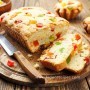 Citrus cake with candied fruit