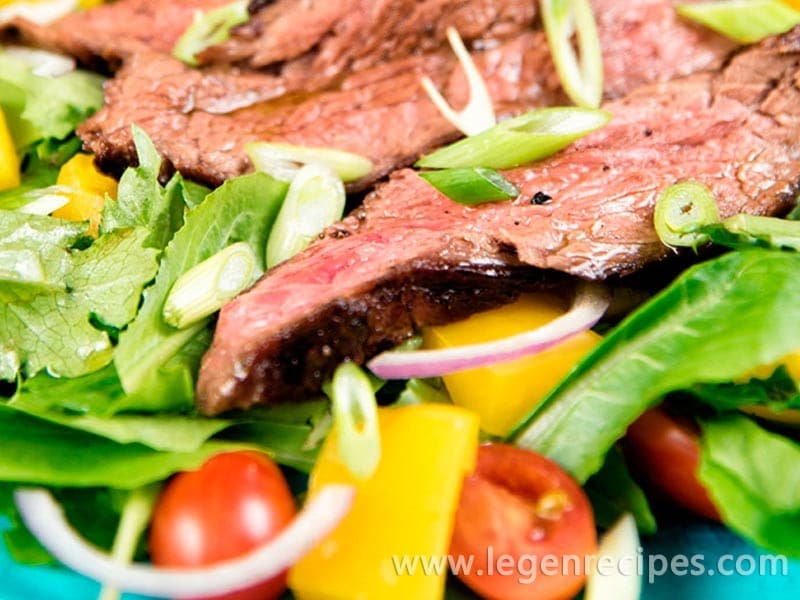 Flank Steak with Fresh Greens Recipe
