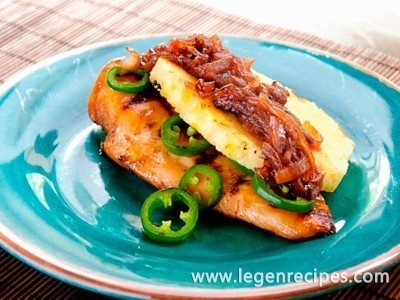 Grilled Chicken and Pineapple with Onion Relish  Recipe