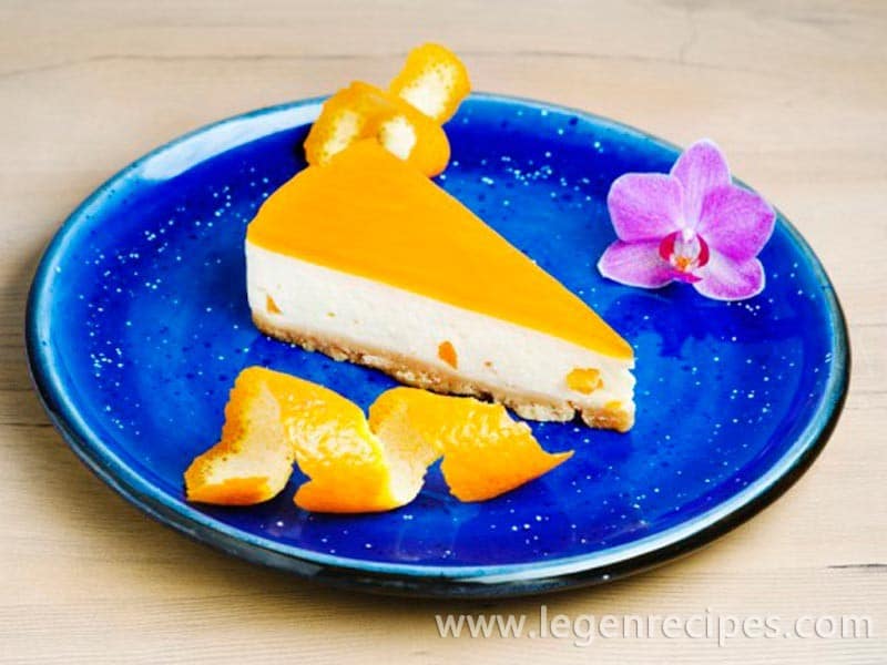 Orange cheesecake without baking