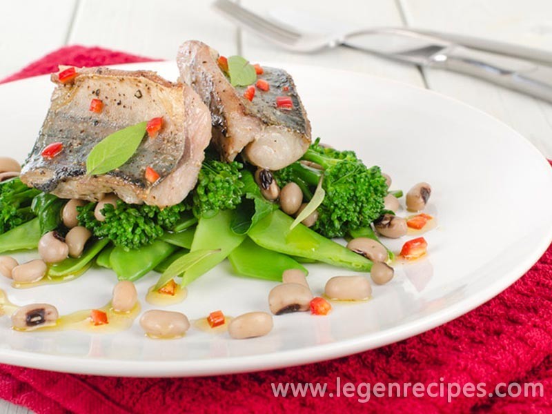 Recipe of baked fish with vegetables
