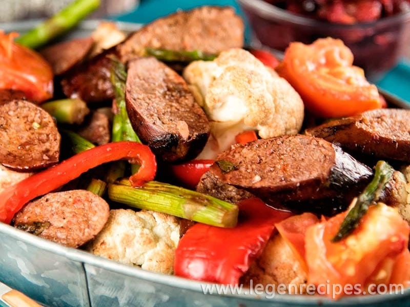 Sausage With Grilled Vegetables Recipe