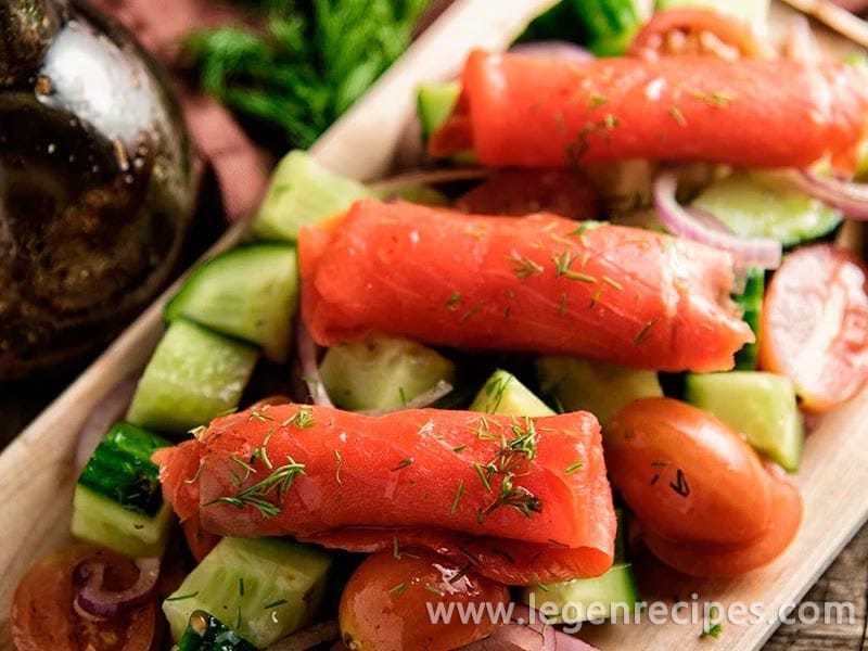 Smoked Salmon With Fresh Vegetables Recipe