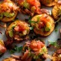 Sweet Potato Bites with Guacamole and Bacon Recipe