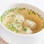 The recipe for a delicious homemade soup with meatballs