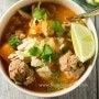 Winter Albondigas Soup with Shredded Cabbage