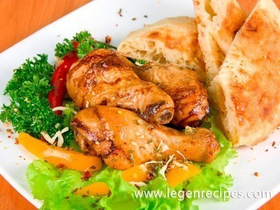 Spicy chicken legs with vegetables