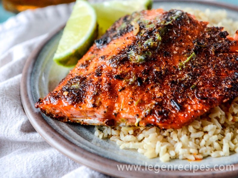 30 minute cajun salmon with salted lime butter
