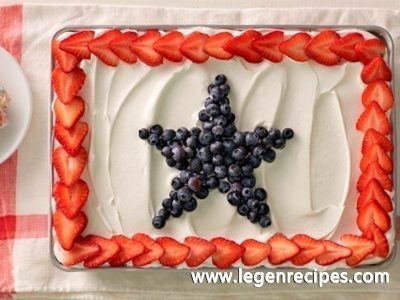 Angel Food Pudding Cake with Berries