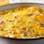 Bacon, Ham and Cheddar Omelet Bake