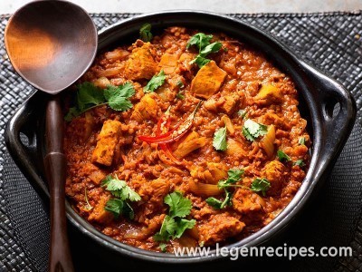 Chicken and lentil curry