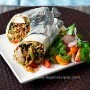 Chicken and spinach burritos