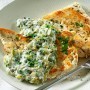 Chicken escalope with garlic and parsley sauce