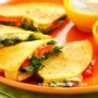 Gluten-Free Kale and Bell Pepper Quesadillas