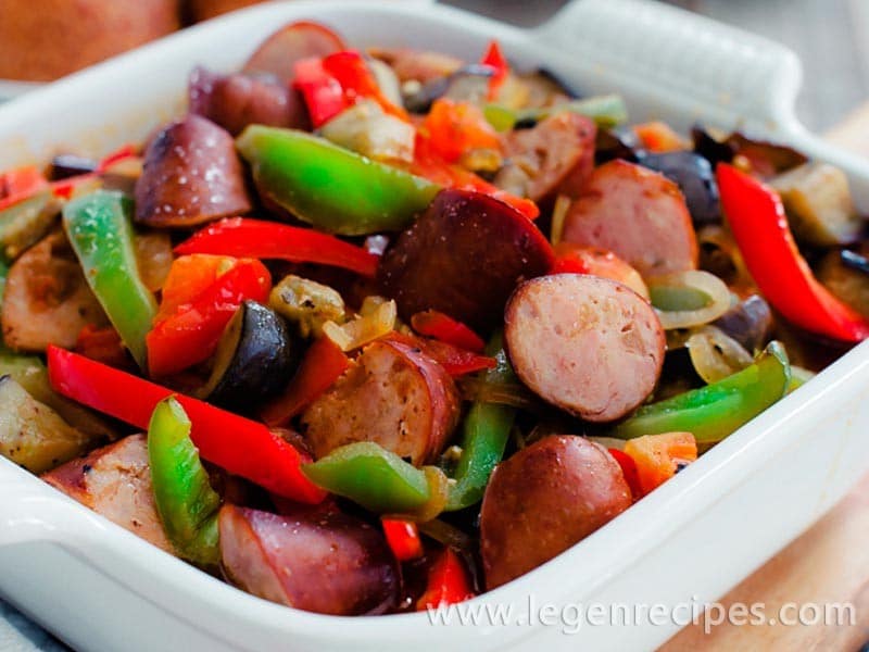 Greek-Style Sausage and Peppers