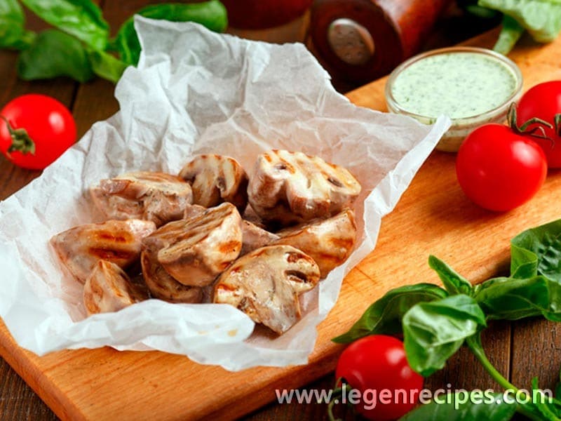 Picy grilled mushrooms