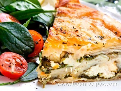 Pie recipe with spinach and feta