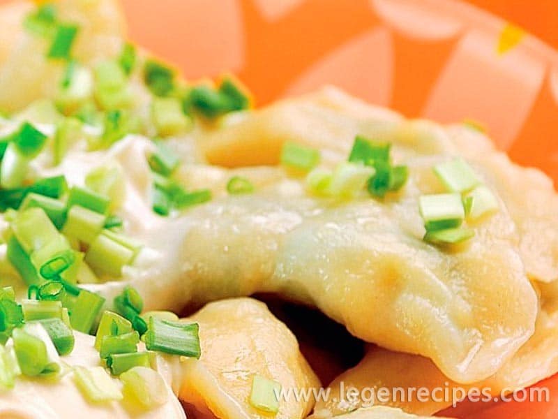 Recipe dumplings with green onions