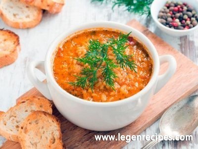 Recipe of vegetable soup