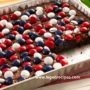 Red, White and Blue Candy-Topped Brownies