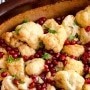Roasted cauliflower with mint and pomegranate recipe