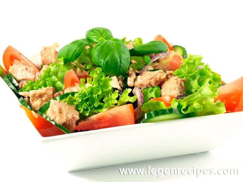 Salad of cod liver
