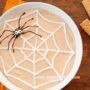 Spider Web Pumpkin Cheesecake Yogurt Dip