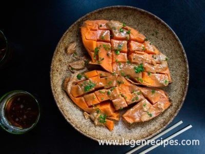 Sweet Potatoes with Miso Butter and Chives