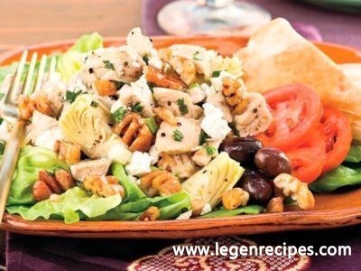 Turkey Artichoke Pecan Salad