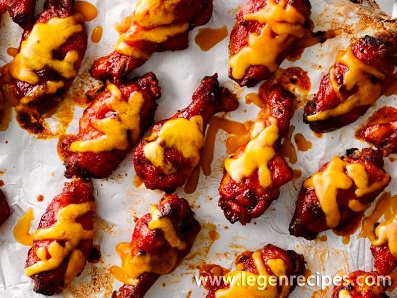3-Ingredient Cheesy BBQ Chicken Wings