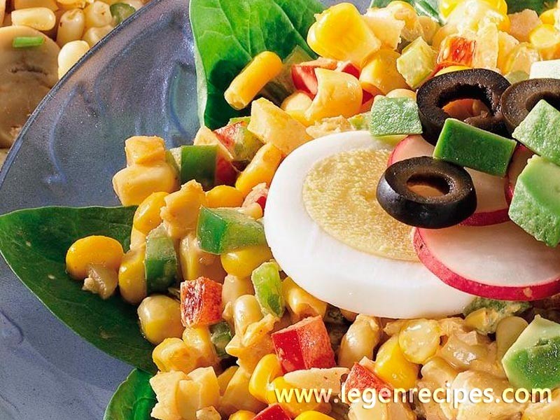 Chili-Lime Corn and Spinach Salad