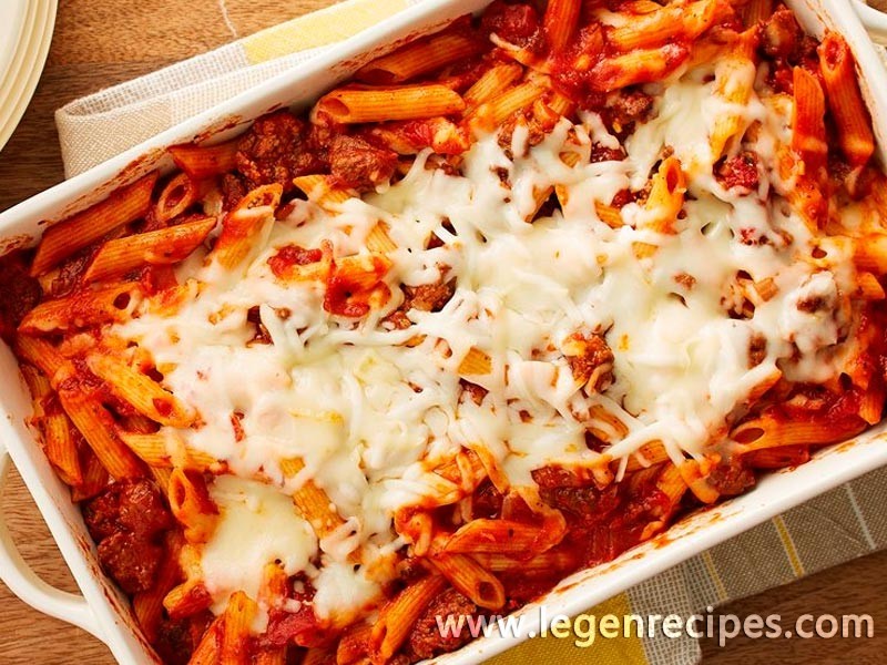 Easy Double Cheese Baked Penne
