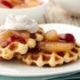 French Toast Waffles with Apple Cherry Topping