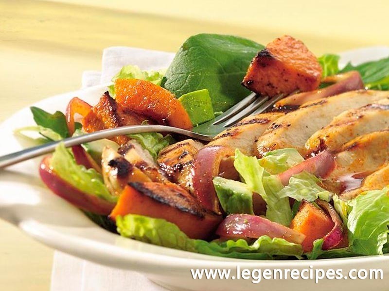 Grilled Chicken and Squash Salad with Lime-Taco Dressing
