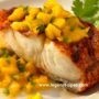 Grilled Halibut with Mango Sauce