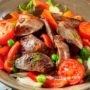 Liver chicken: salad recipe with vegetables