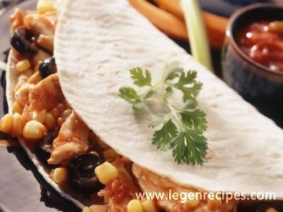 Mexican-Style Chicken-Filled Tortillas
